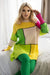 Vibrant Color Block Oversized Knit Sweater