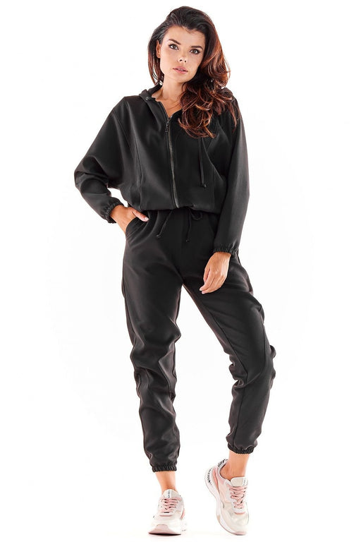 Sporty Chic Elastic Waist Track Pants