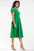 Sculpted Elegance Boat Neck Midi Dress - Chic Daytime Essential