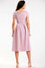 Sculpted Elegance Boat Neck Midi Dress - Chic Daytime Essential