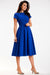 Sculpted Elegance Boat Neck Midi Dress - Chic Daytime Essential