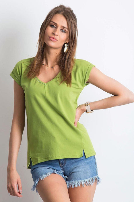 Chic V-Neck Essential Cotton Top for Women