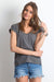 Chic V-Neck Essential Cotton Top for Women