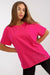 Extended Back Round Neck Tee for Women with Short Sleeves