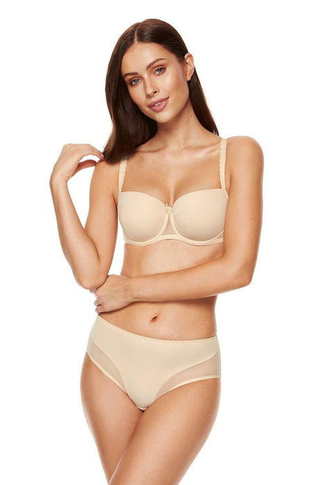 Luxe Cotton and Tulle Contour Bra by Gorteks