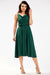 Chic Adjustable Strap Crinkled Midi Dress