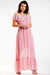 Elegant Spanish Ruffle Chiffon Maxi Dress with Stretchy Waistband