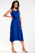 Chic Adjustable Strap Crinkled Midi Dress