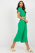 Elegant Summer V-Neck Jumpsuit Ensemble with Trendy Belt