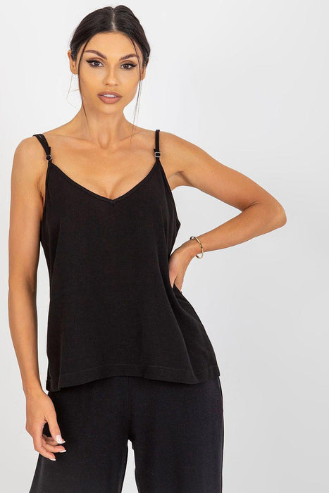 Elegant V-Neck Adjustable Tank by Top Och Bella