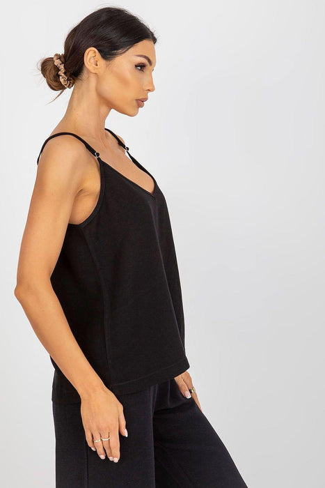 Elegant V-Neck Adjustable Tank by Top Och Bella