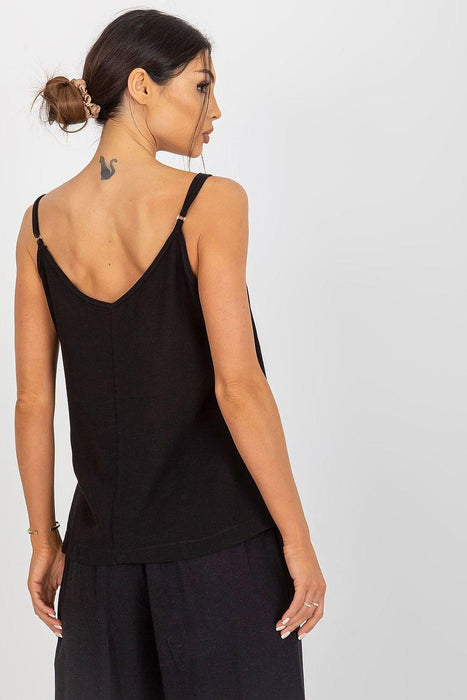 Elegant V-Neck Adjustable Tank by Top Och Bella