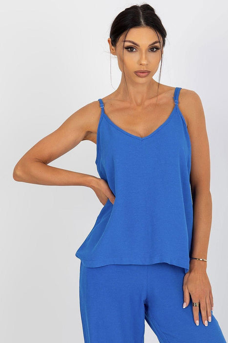 Elegant V-Neck Adjustable Tank by Top Och Bella