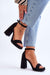 Elegant Eco-Suede Heel Sandals Model 179872