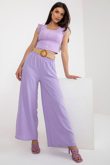 Sophisticated High-Waisted Fashion Trousers