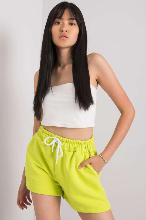 Chic Cotton Elastic Waist Paris Shorts