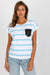 Chic Striped Pocket Top