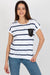 Chic Striped Pocket Top