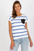 Chic Striped Pocket Top