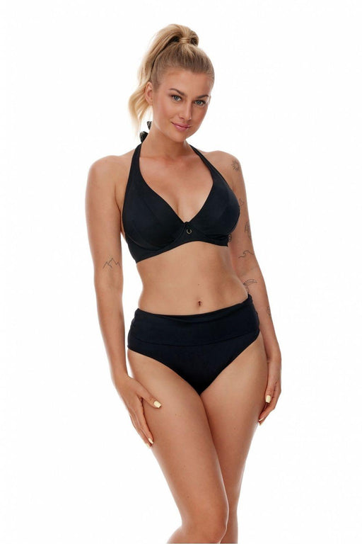 Lupo Line High-Waisted Black Swim Bottoms