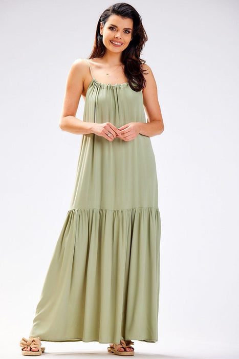 Summer Breeze Ruffle Maxi Dress