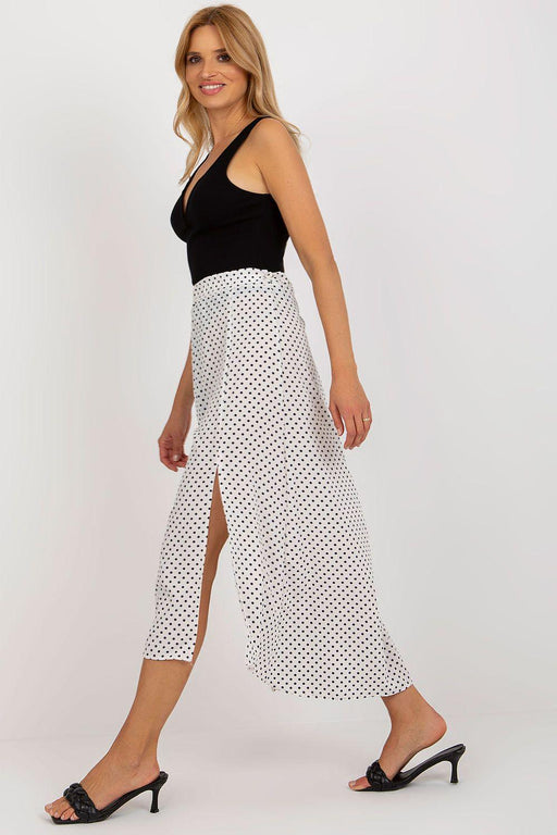 Chic Asymmetrical Polka Dot Maxi Skirt