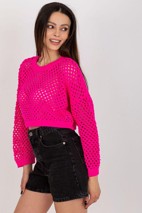 Elegant Openwork Knit Sweater