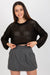 Elegant Openwork Knit Sweater