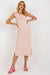 Chic Heart Neckline Sleeveless Daydress with Stylish Side Slits - Cotton Spandex Blend