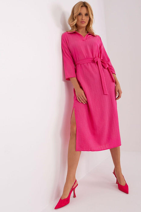 Elegant Waist-Tie Dress with Chic Comfort