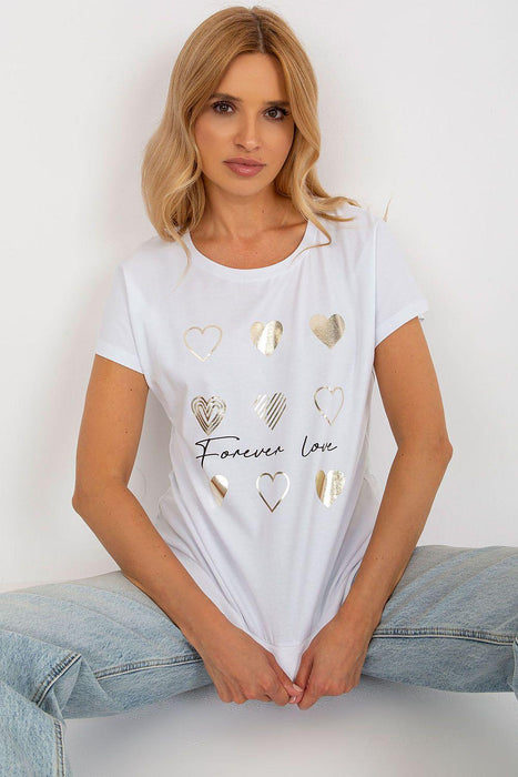 Chic Parisian-Inspired Cotton Short Sleeve Top