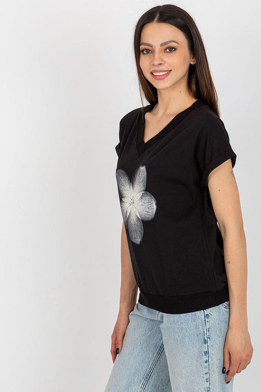 Chic Cotton Blouse with Eye-Catching Parisian Design