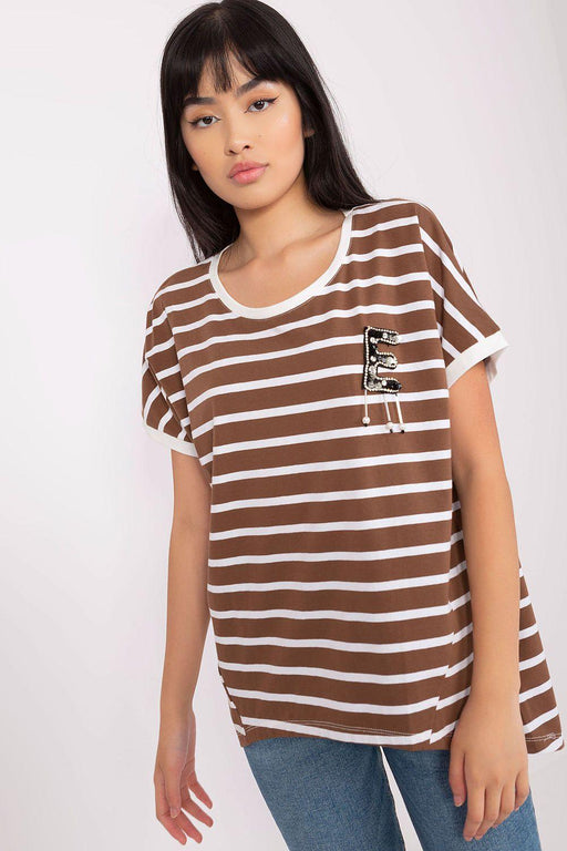 Radiant Striped Sequin Top