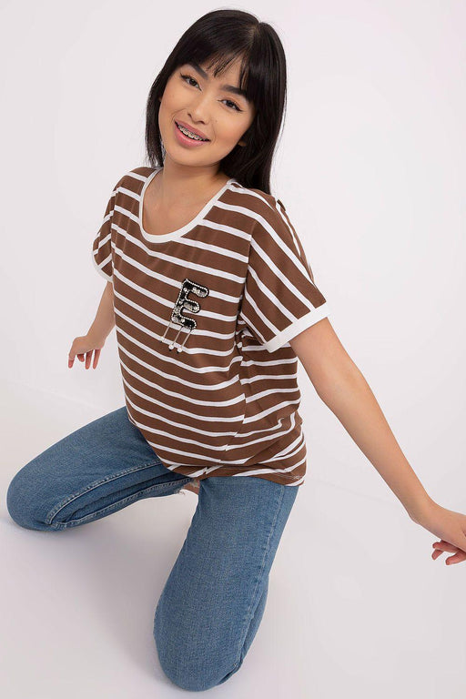 Radiant Striped Sequin Top