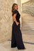 Chic Wide-Leg Jumpsuit with Flared Sleeves and Statement Belt