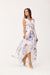 Elegant Floral Chiffon Maxi Dress with Stylish Envelope Neckline for Special Occasions