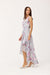 Elegant Floral Chiffon Maxi Dress with Stylish Envelope Neckline for Special Occasions