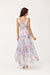 Elegant Floral Chiffon Maxi Dress with Stylish Envelope Neckline for Special Occasions