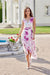 Elegant Floral Chiffon Maxi Dress with Stylish Envelope Neckline for Special Occasions