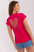 Elegant Heart Mesh Back Top