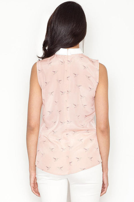 Chic Avian Design Sleeveless Top