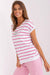 Elegant Striped Cotton Blend Top