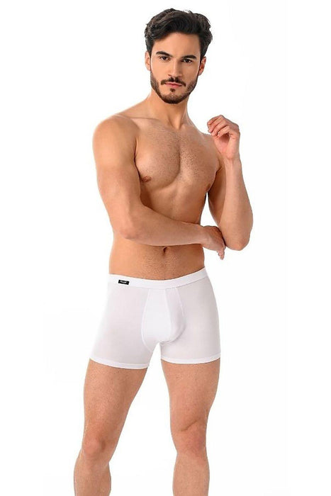 Men's Snow White Lycra Boxer Briefs for Superior Comfort and Style