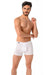 Men's Snow White Lycra Boxer Briefs for Superior Comfort and Style