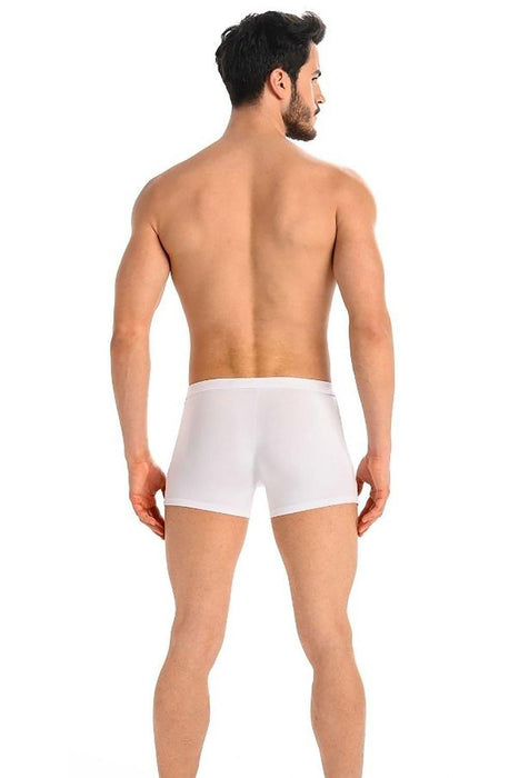 Men's Snow White Lycra Boxer Briefs for Superior Comfort and Style