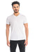 Stylish White Cotton Men's T-Shirt with Unique Shoulder Design