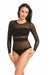 Luxe Viscose-Infused Sheer Mesh Sculpting Bodysuit