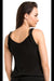 Elegant Black Frill-Trimmed Sleep Top for Women