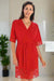 Ruby Floral Lace Viscose Women's Knee-Length Robe