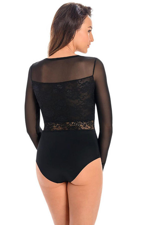 Luxe Floral Lace Mesh Bodysuit - Sculpted Elegance for Every Occasion